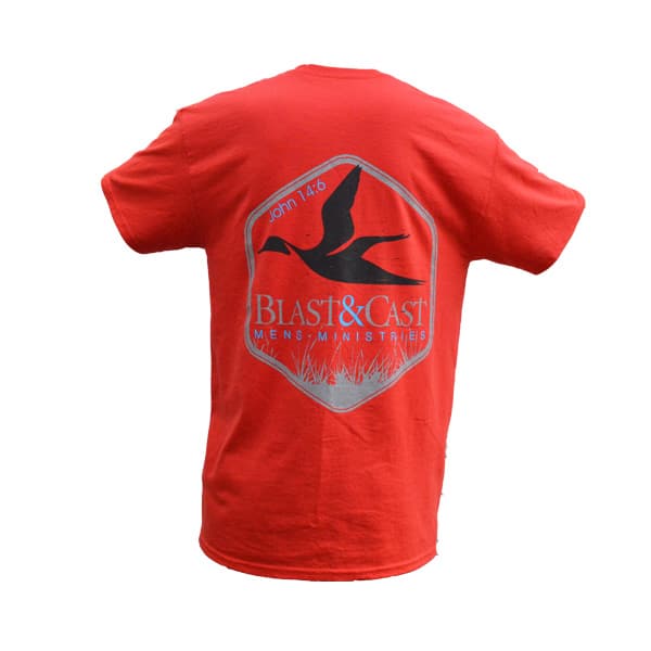 T Shirt - Red Cotton Short Sleeve - Duck