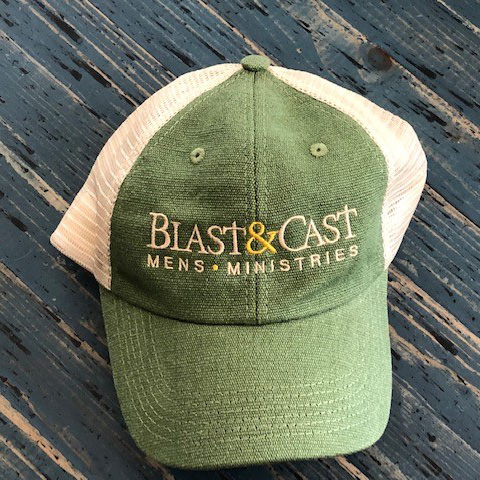 Logo Hat - Olive/Khaki Mesh - Adjustable | Blast & Cast Men's Ministries